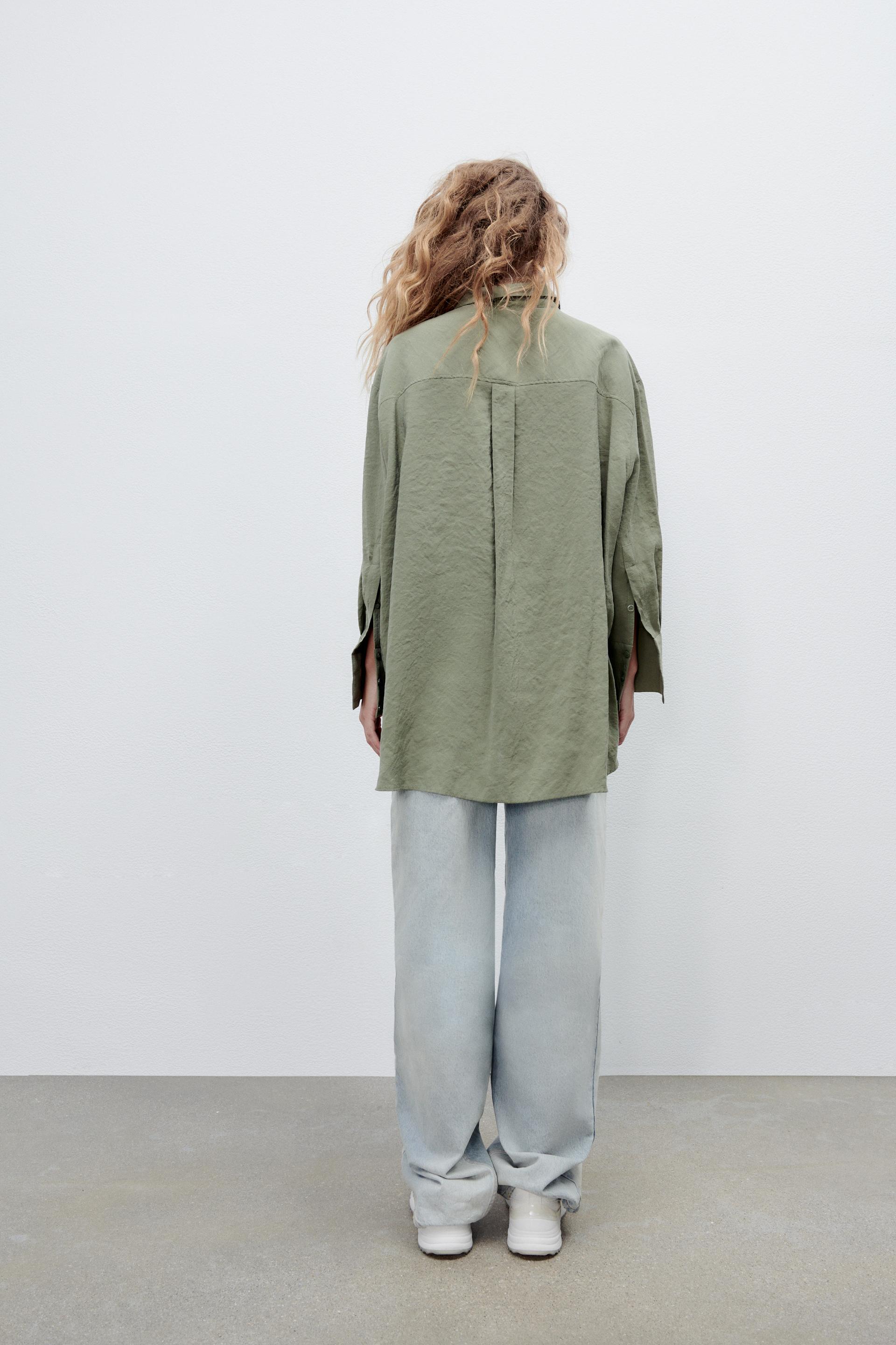 LOOSE-FITTING OVERSIZED SHIRT - Grey 