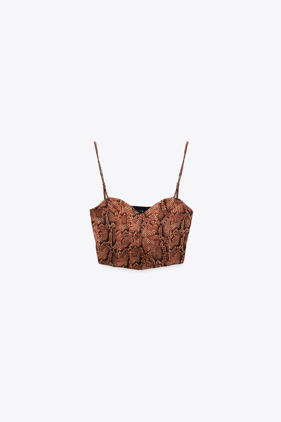 TOP CROPPED ESTAMPADO - Serpente | ZARA Brasil