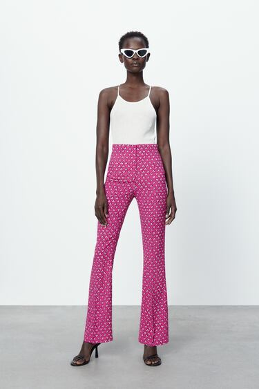 FLARE PRINTED TROUSERS