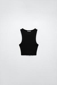 zara crop top ribbed