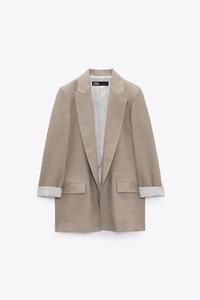 blazer lino zara