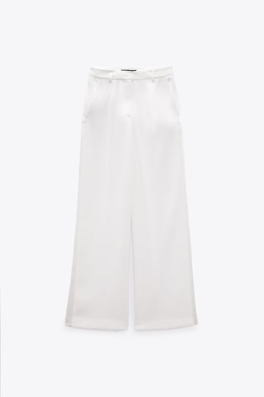 CONTRAST SATIN TROUSERS