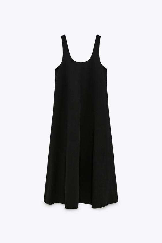 リネンブレンド ワンピース ブラック Zara Japan 日本 リネンブレンド ワンピース ブラック Zara Japan 日本