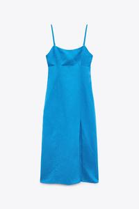 VESTIDO LENCERO TIRANTE JOYA - Azul noche | ZARA España