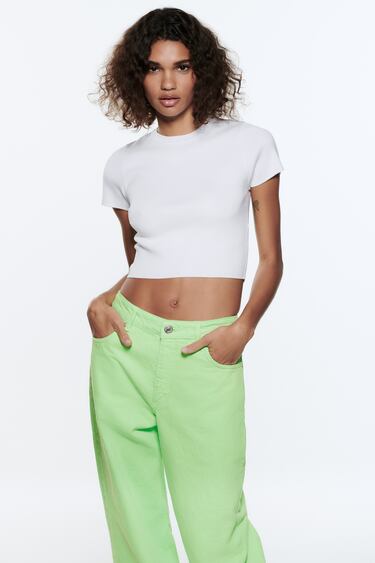 BASIC CROPPED KNIT TOP