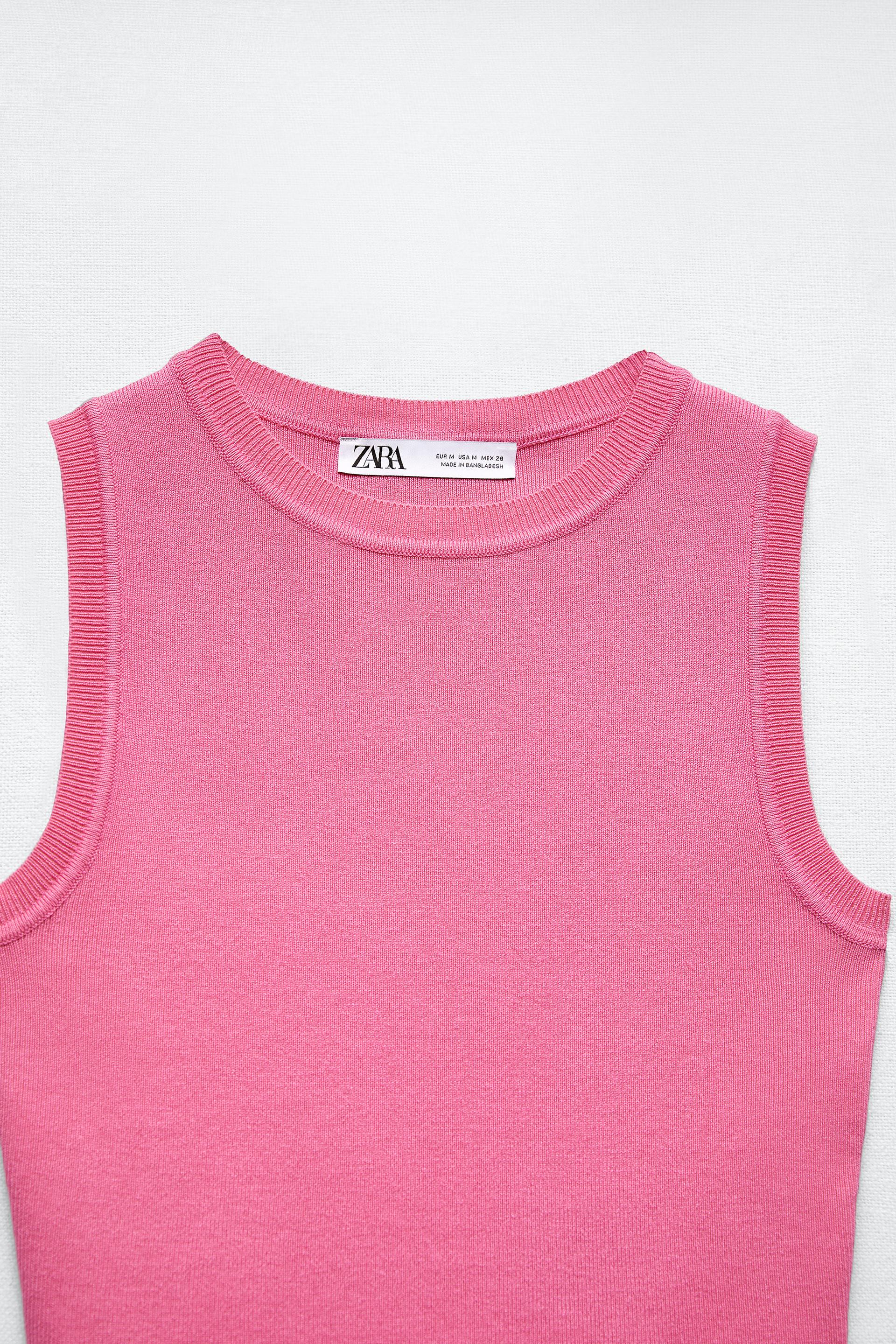 Zara fuchsia crop top Clearance