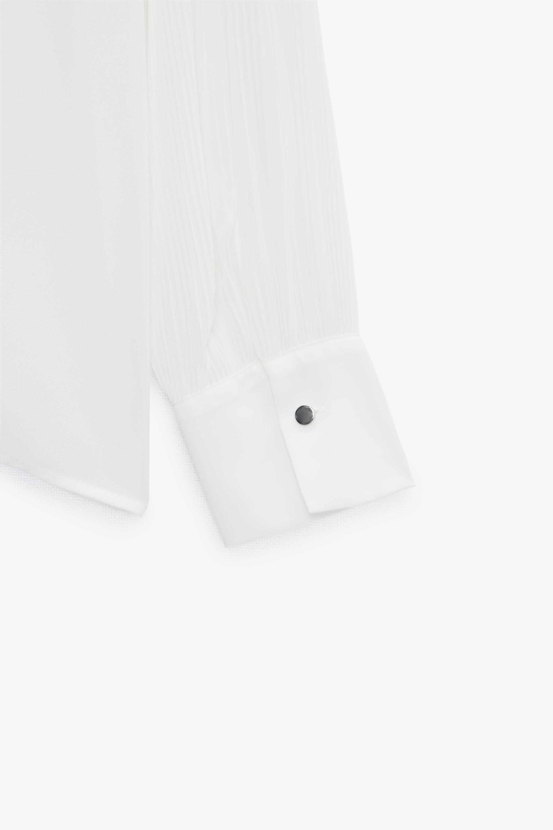 BLUSA PLISADA - Verde manzana | ZARA España