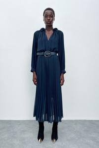 Ruffle dress with belt Clearance