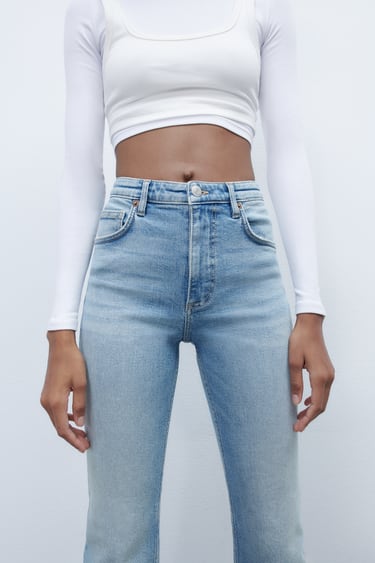 CROPPED-JEANS IM FLARE-FIT