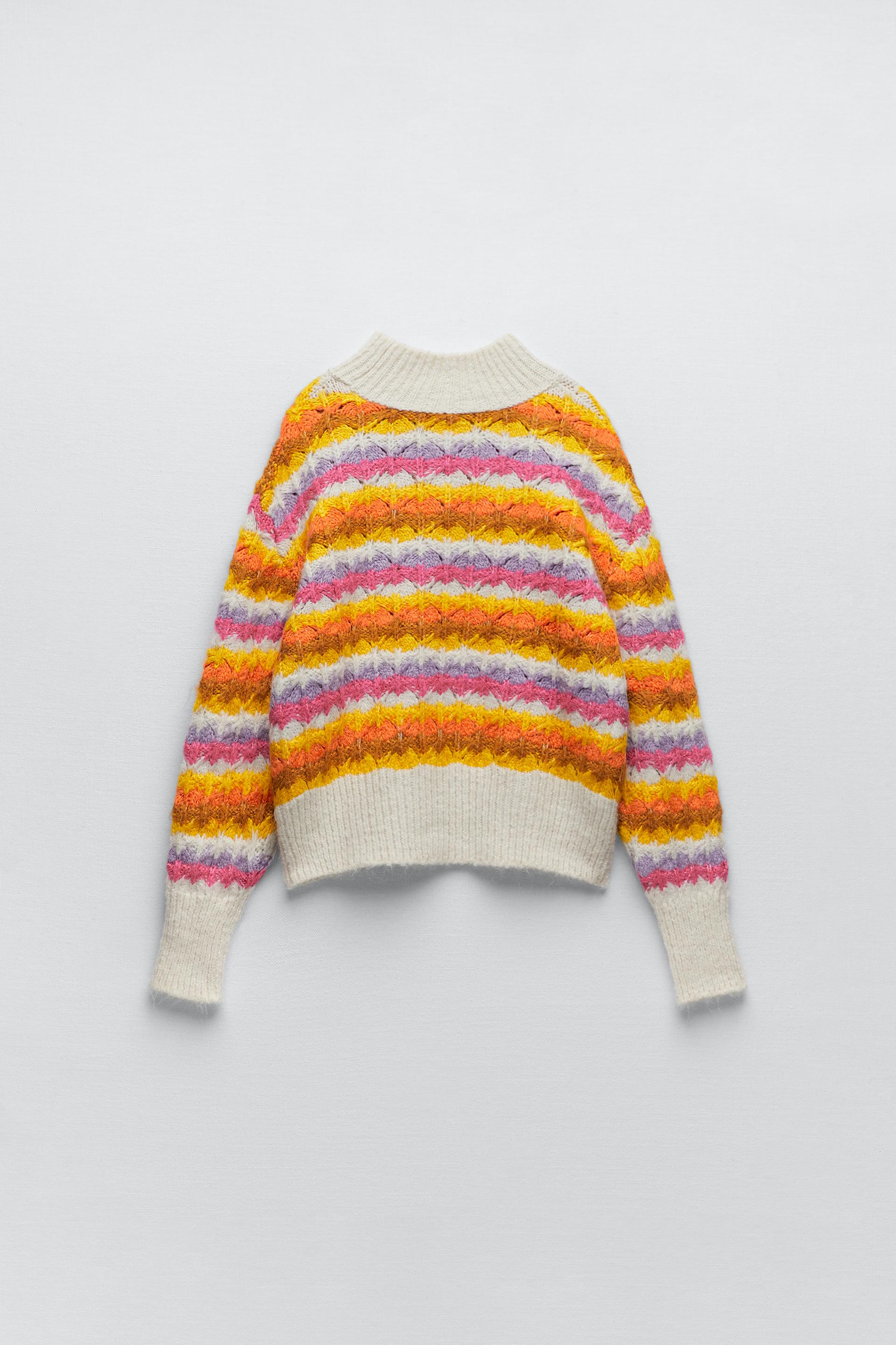 zara rainbow sweater