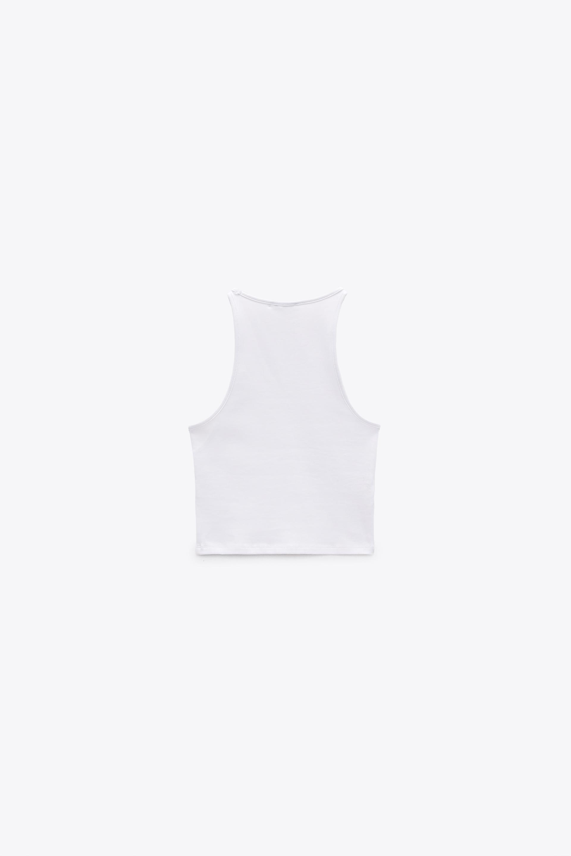 Zara white top crop Clearance
