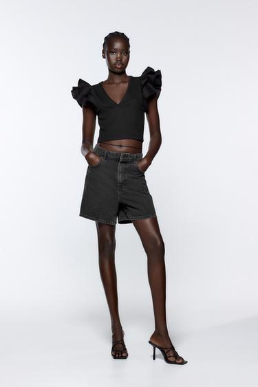 Camisetas Negras de Mujer | Nueva Colección Online | ZARA España