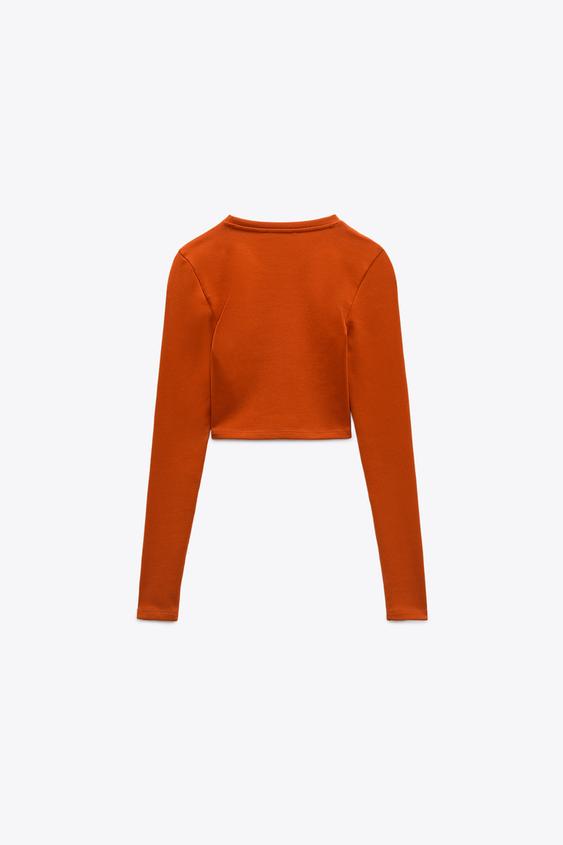 black cold shoulder crop top