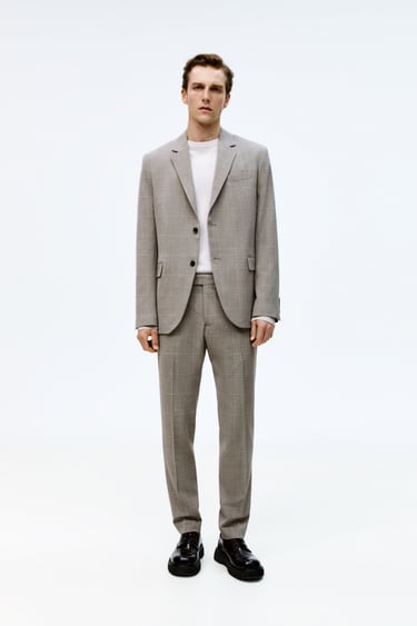Image 0 of CHECK SUIT BLAZER from Zara
