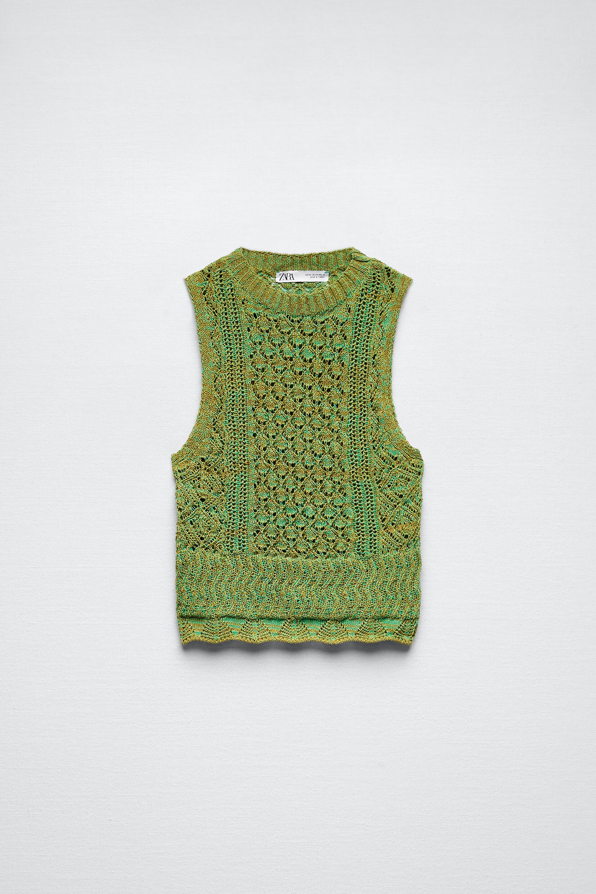 Openwork knit top zara clearance