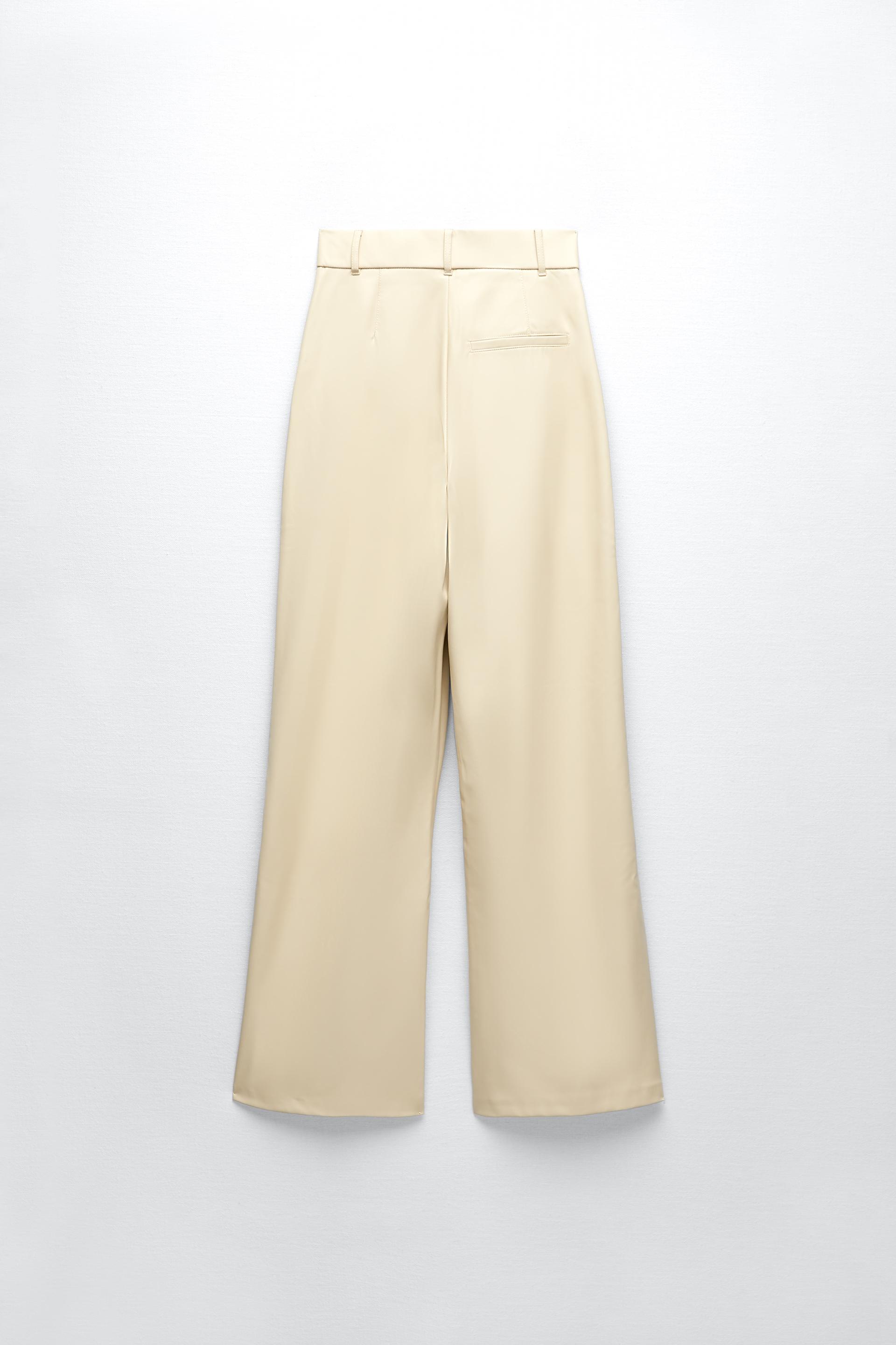FAUX LEATHER FULL LENGTH TROUSERS 