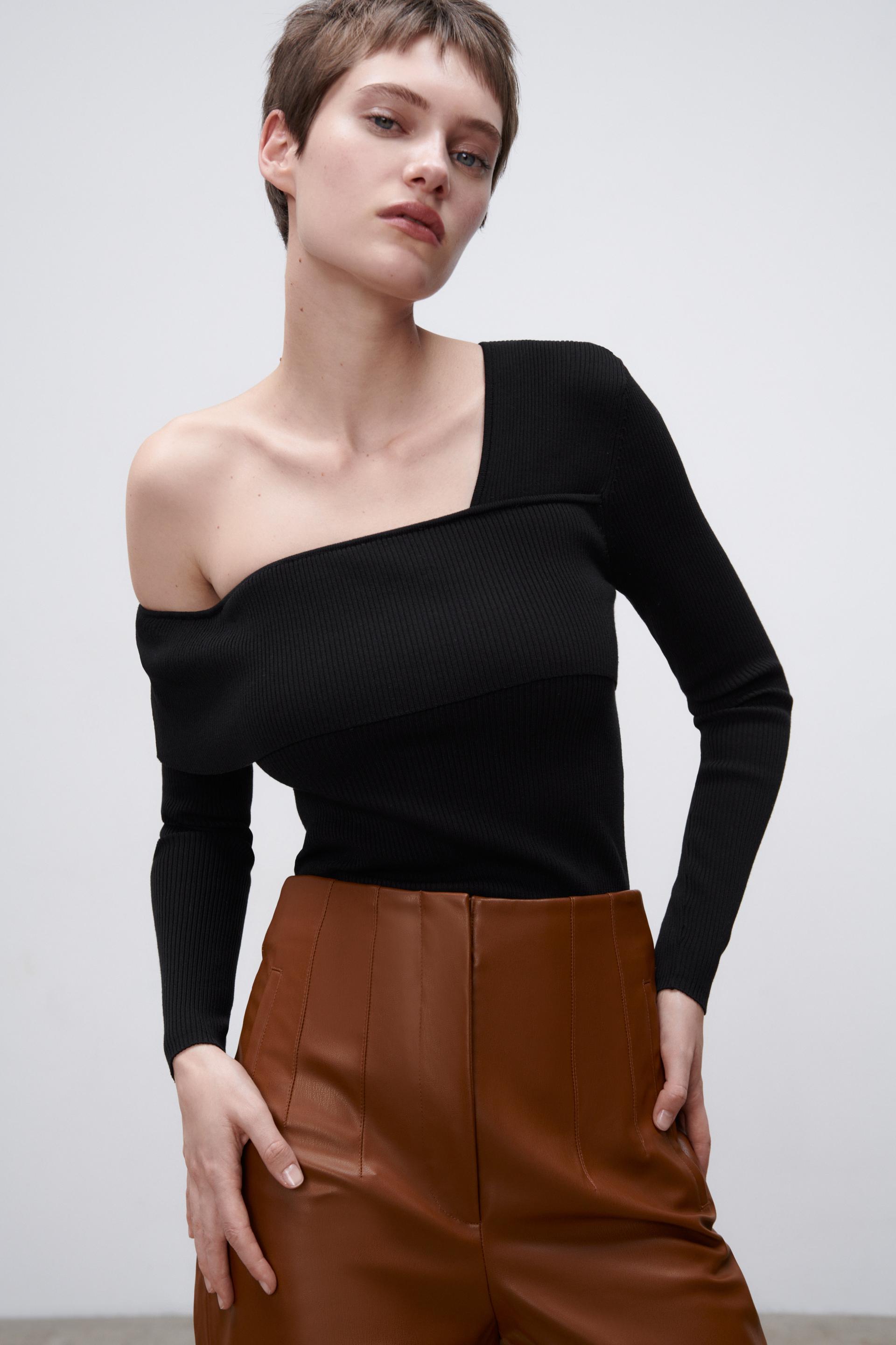 PANTALONI A VITA ALTA EFFETTO PELLE - whiskey | ZARA Italia / Italy
