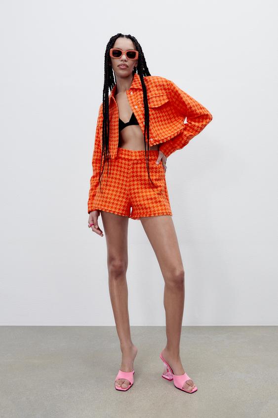 blazer orange zara