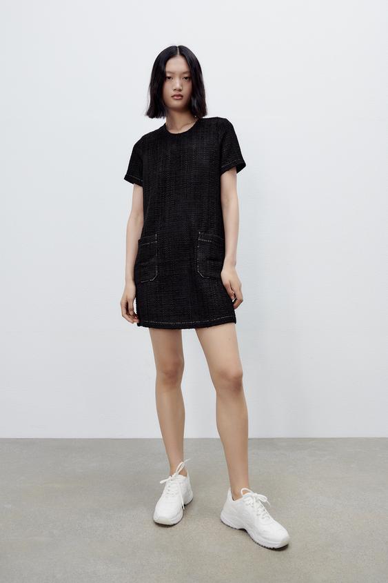 テクスチャー ワンピース ブラック Zara Japan 日本 テクスチャー ワンピース ブラック Zara Japan 日本