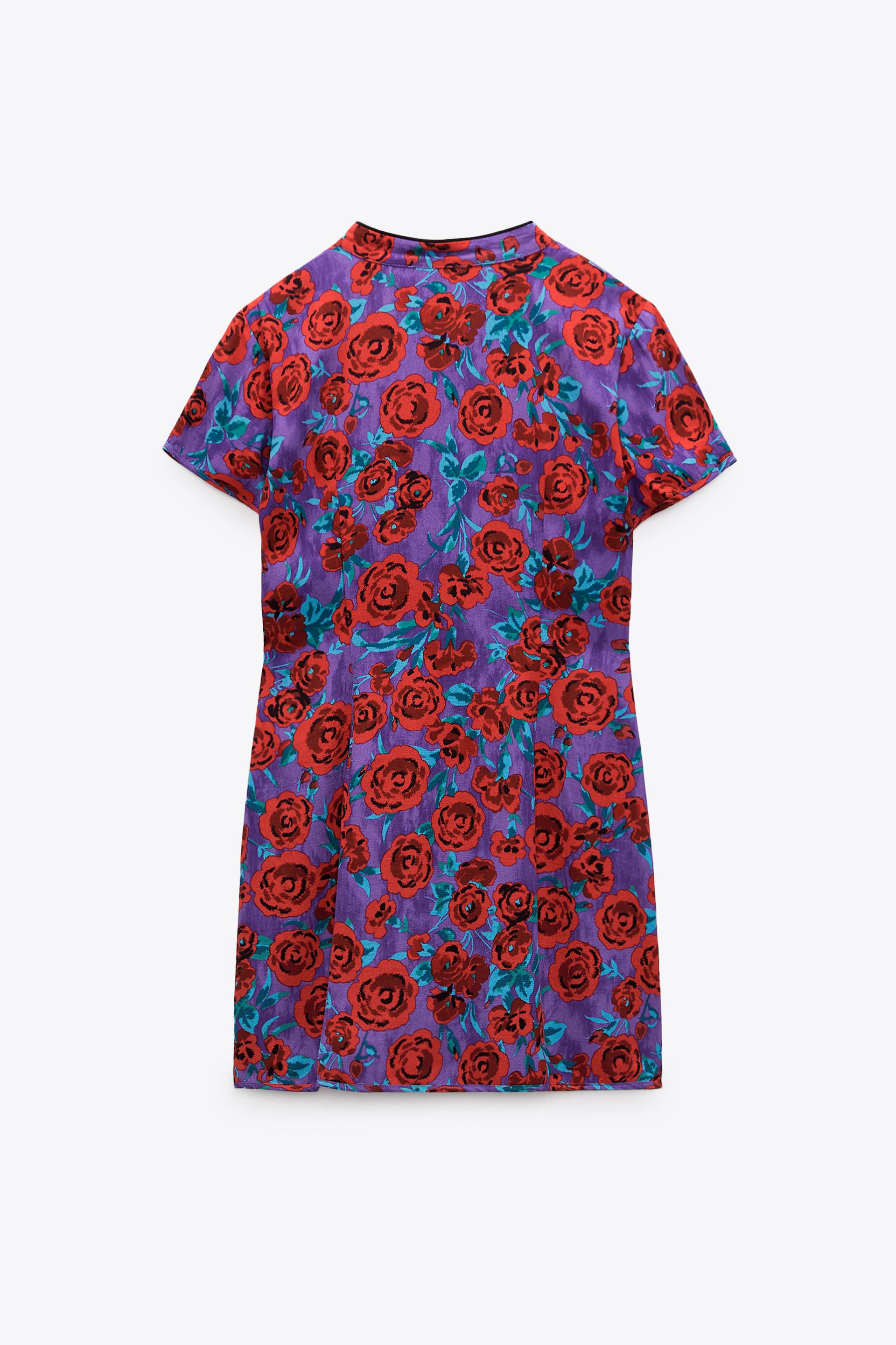 VESTIDO ESTAMPADO ALAMARES - único | ZARA España