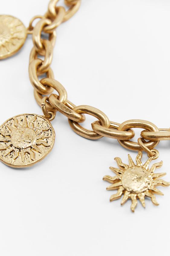 SUNS CHAIN BRACELET - Golden | ZARA 