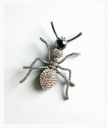 SPARKLY ANT BROOCH