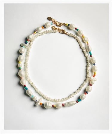 PACK OF BEAD AND FAUX PEARL NECKLACES
