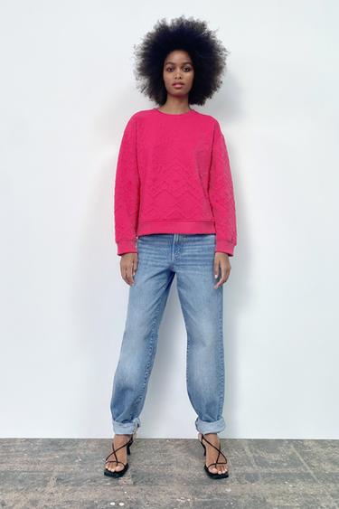 zara pink sweatshirt