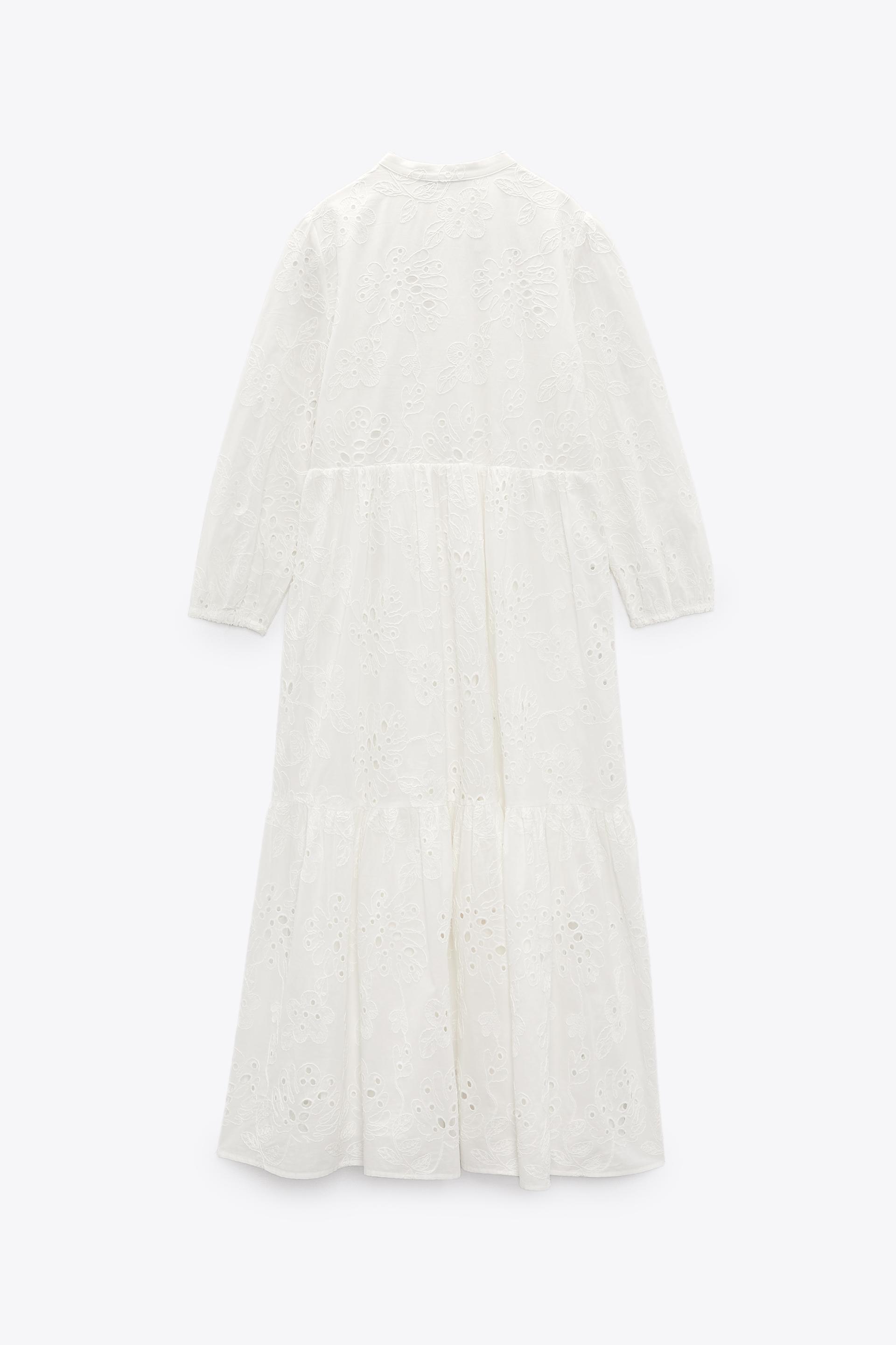 カットワーク刺繍ワンピース ホワイト Zara Japan 日本 カットワーク刺繍ワンピース ホワイト Zara Japan 日本