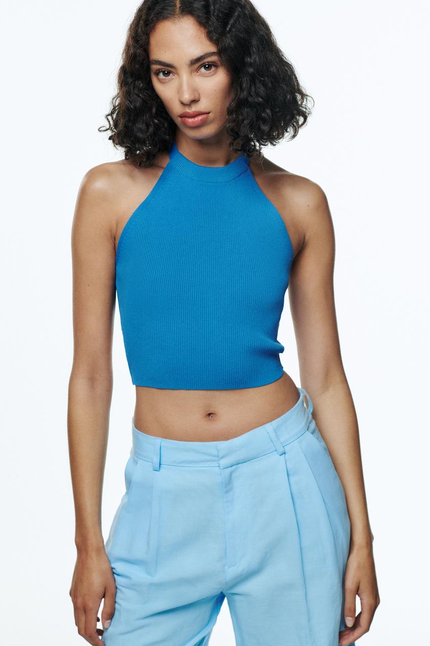 Halter neck top zara Clearance