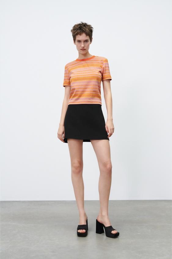 JACQUARD T-SHIRT - Orange | ZARA United 
