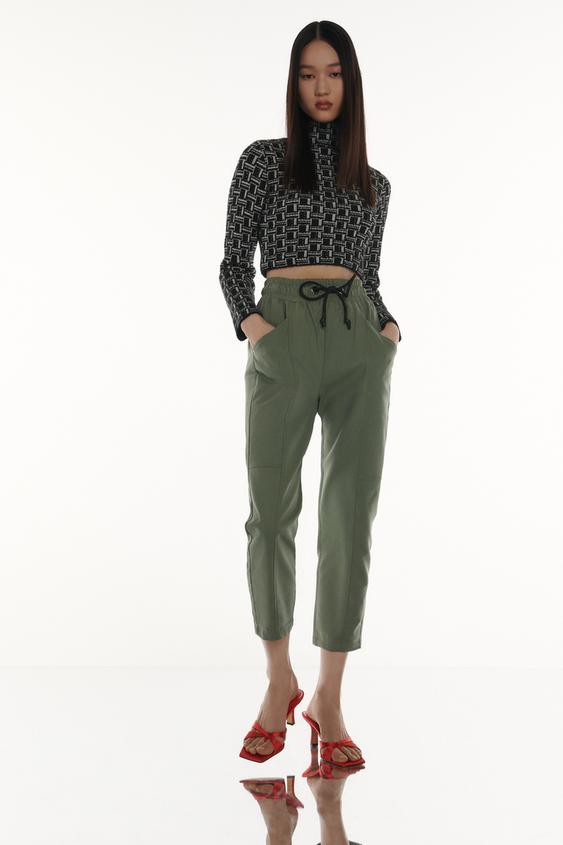 ジョガーパンツ ライトカーキ Zara Japan 日本 ジョガーパンツ ライトカーキ Zara Japan 日本