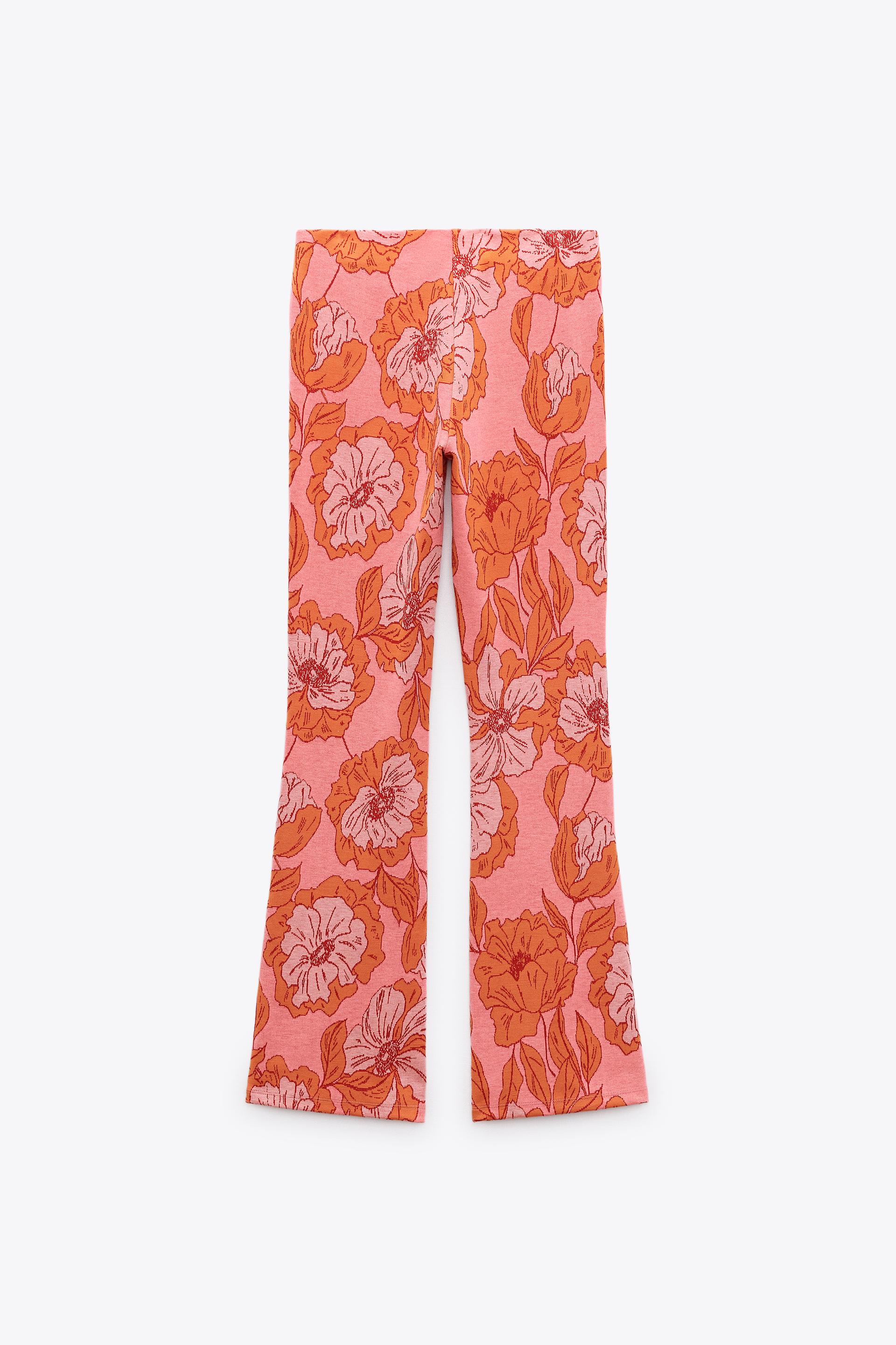 JACQUARD PANTS - Pink | ZARA United States