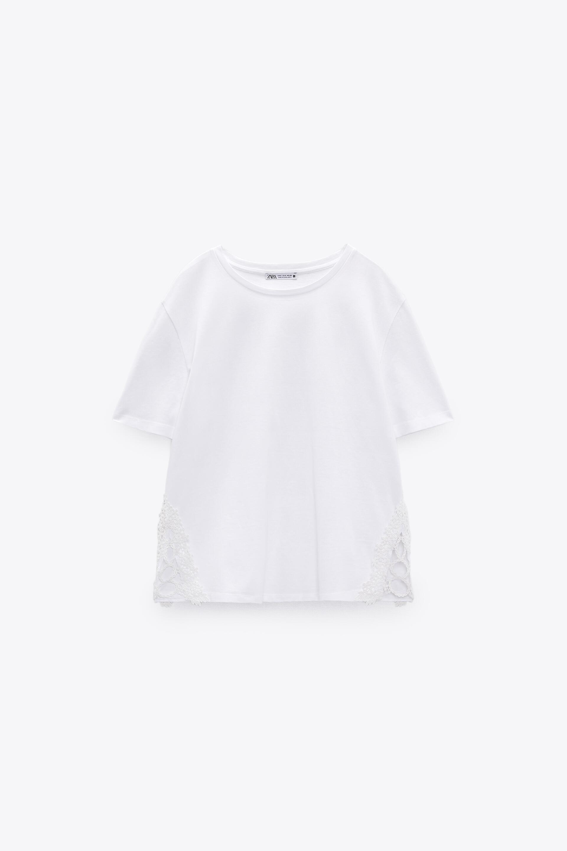 White t shirt contrast dress zara Clearance