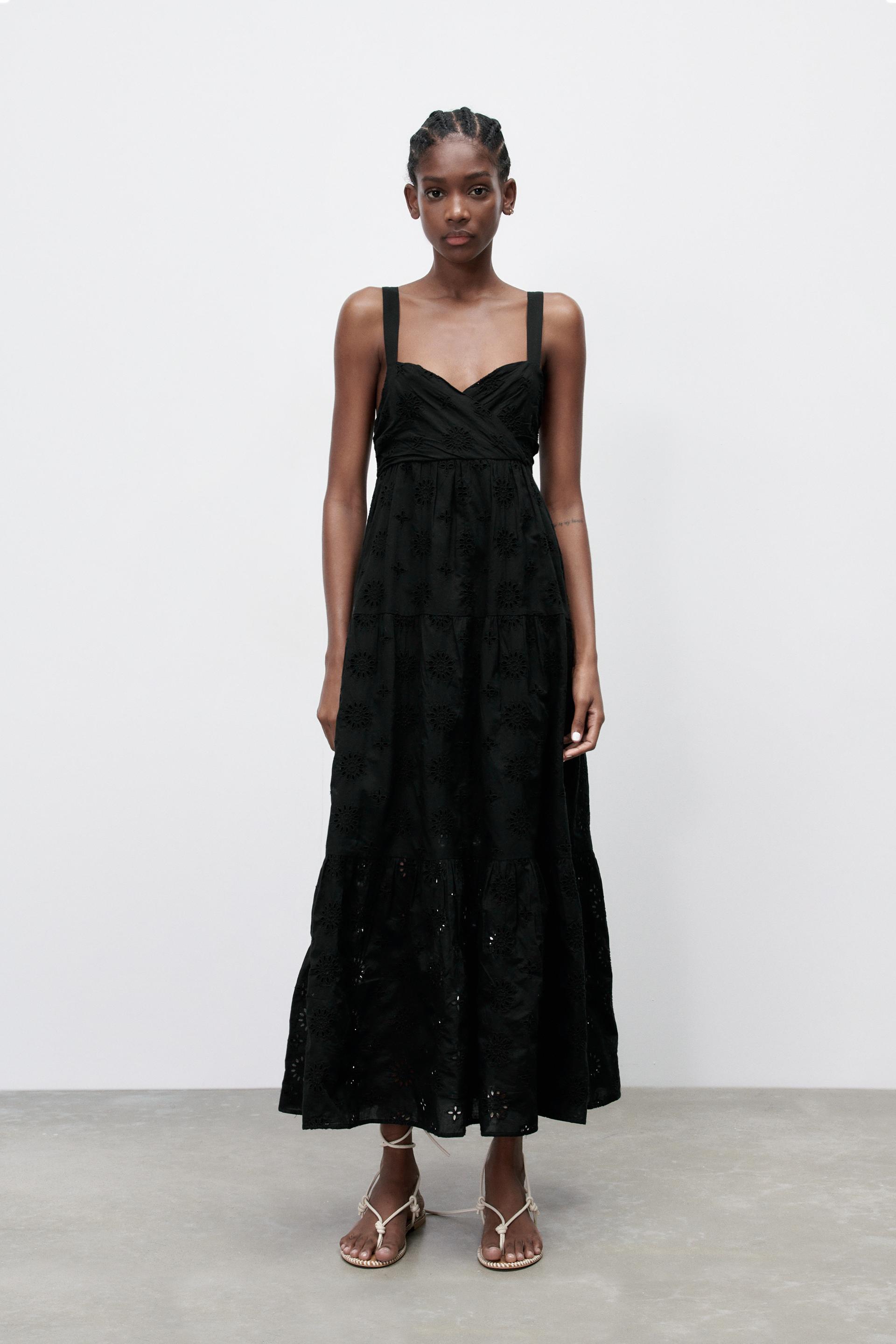 カットワーク刺繍ワンピース ブラック Zara Japan 日本 カットワーク刺繍ワンピース ブラック Zara Japan 日本