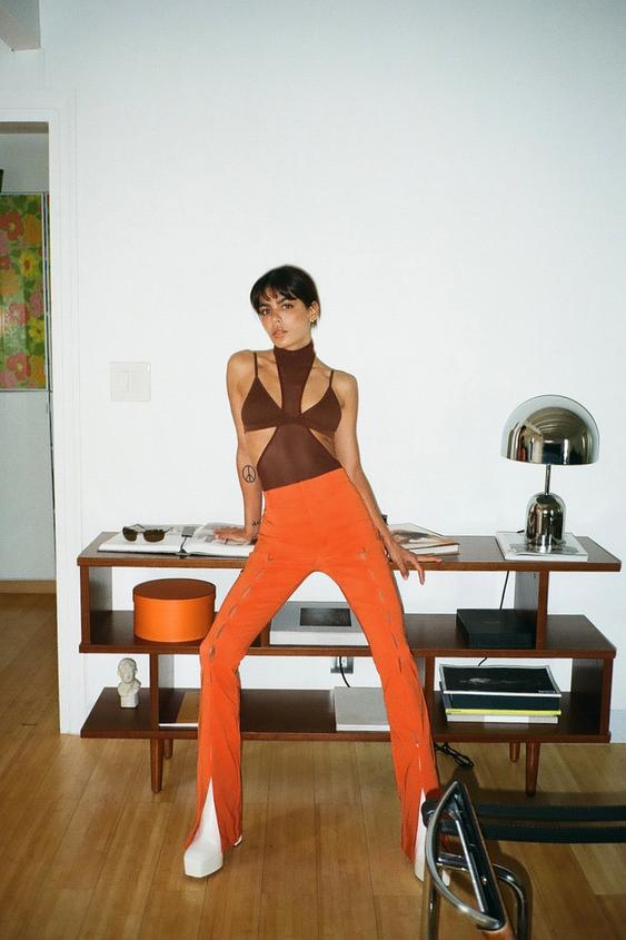 PANTALONI FLARE CON SPACCHI - Arancione | ZARA Italia / Italy