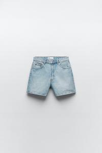 Z1975 HIGH RISE DENIM SHORTS - Mid-blue | ZARA United States