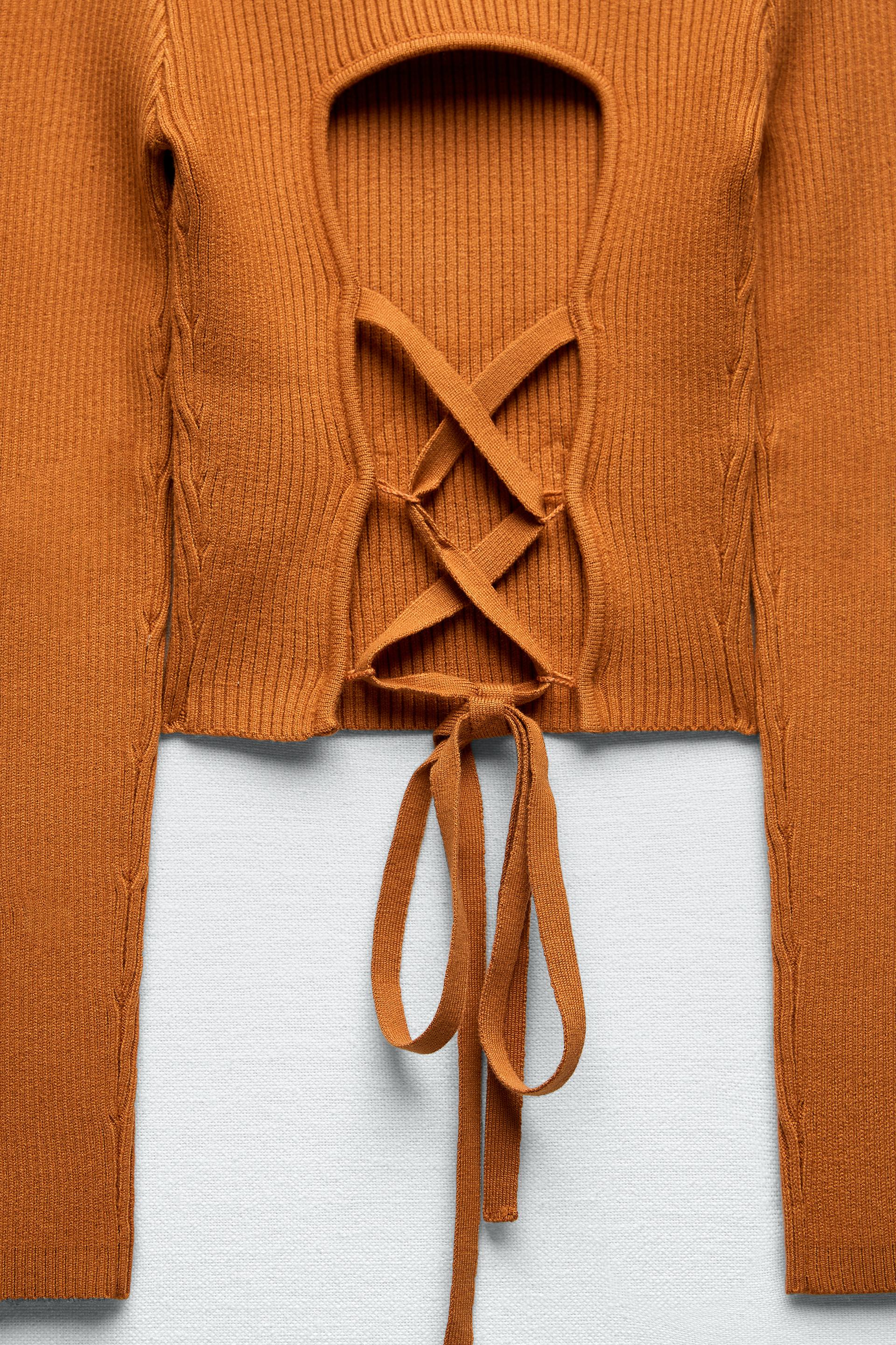 PULLOVER IN MAGLIA CON SCHIENA SCOPERTA - Arancioni | ZARA Italia / Italy