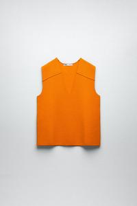 knit vest zara