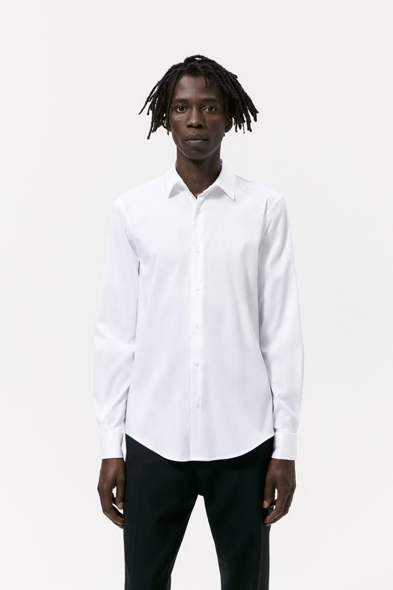 ダブルカフス シャツ ホワイト Zara Japan 日本 ダブルカフス シャツ ホワイト Zara Japan 日本