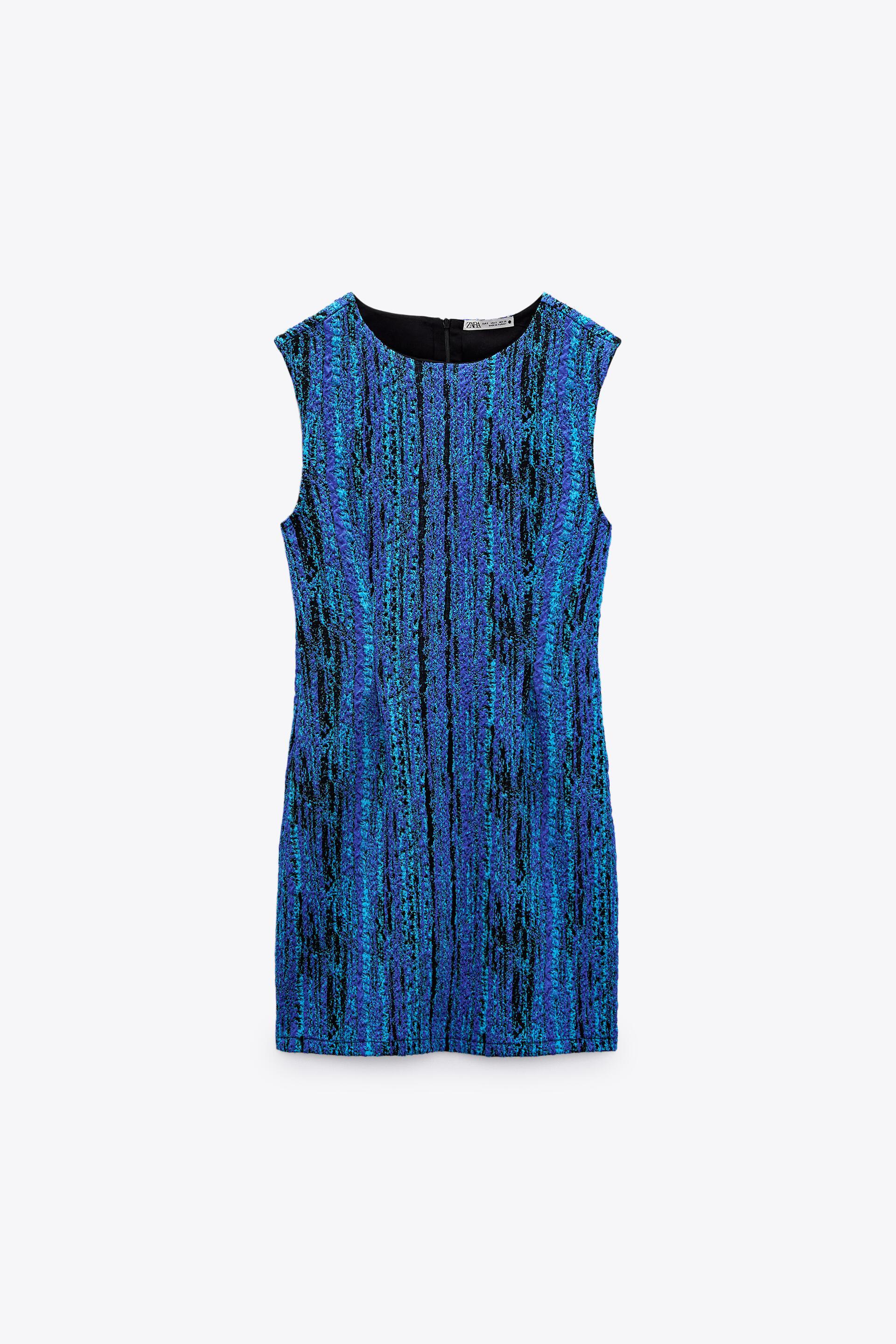 VESTITO CORTO TESTURIZZATO - Blu | ZARA Italia / Italy