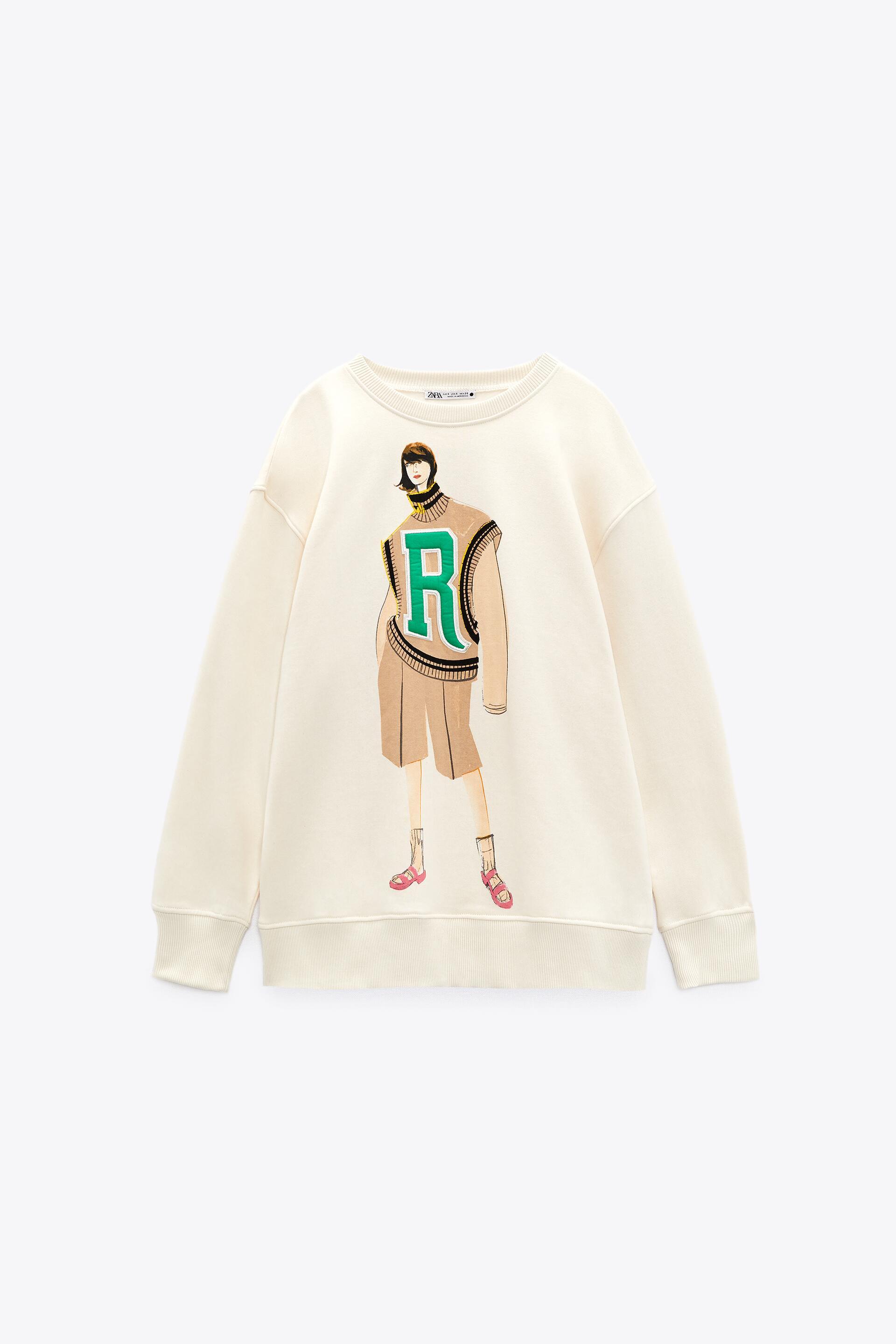 SUDADERA RIB CHICA - Verde medio | ZARA España