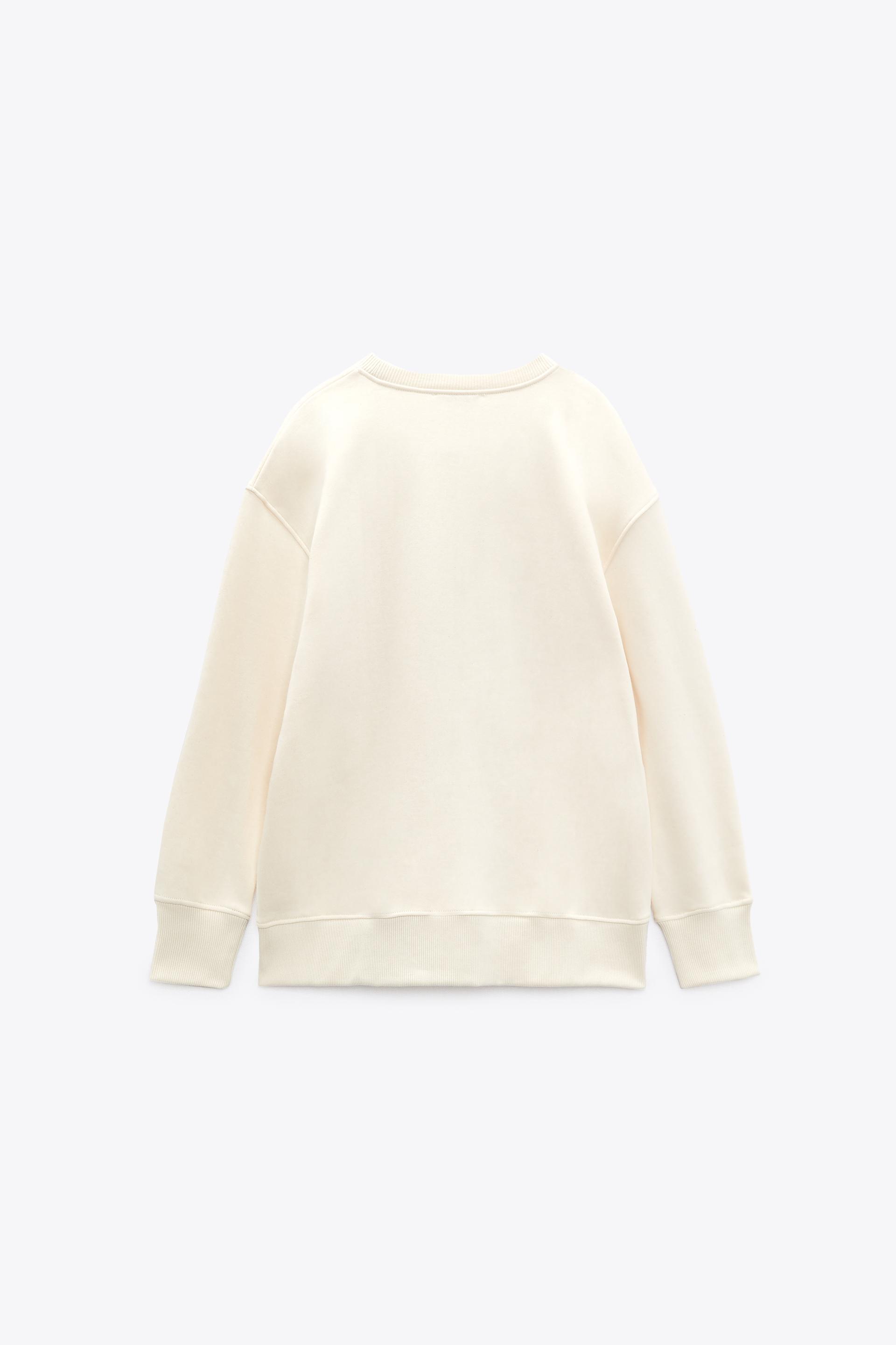 SUDADERA RIB CHICA - Verde medio | ZARA España