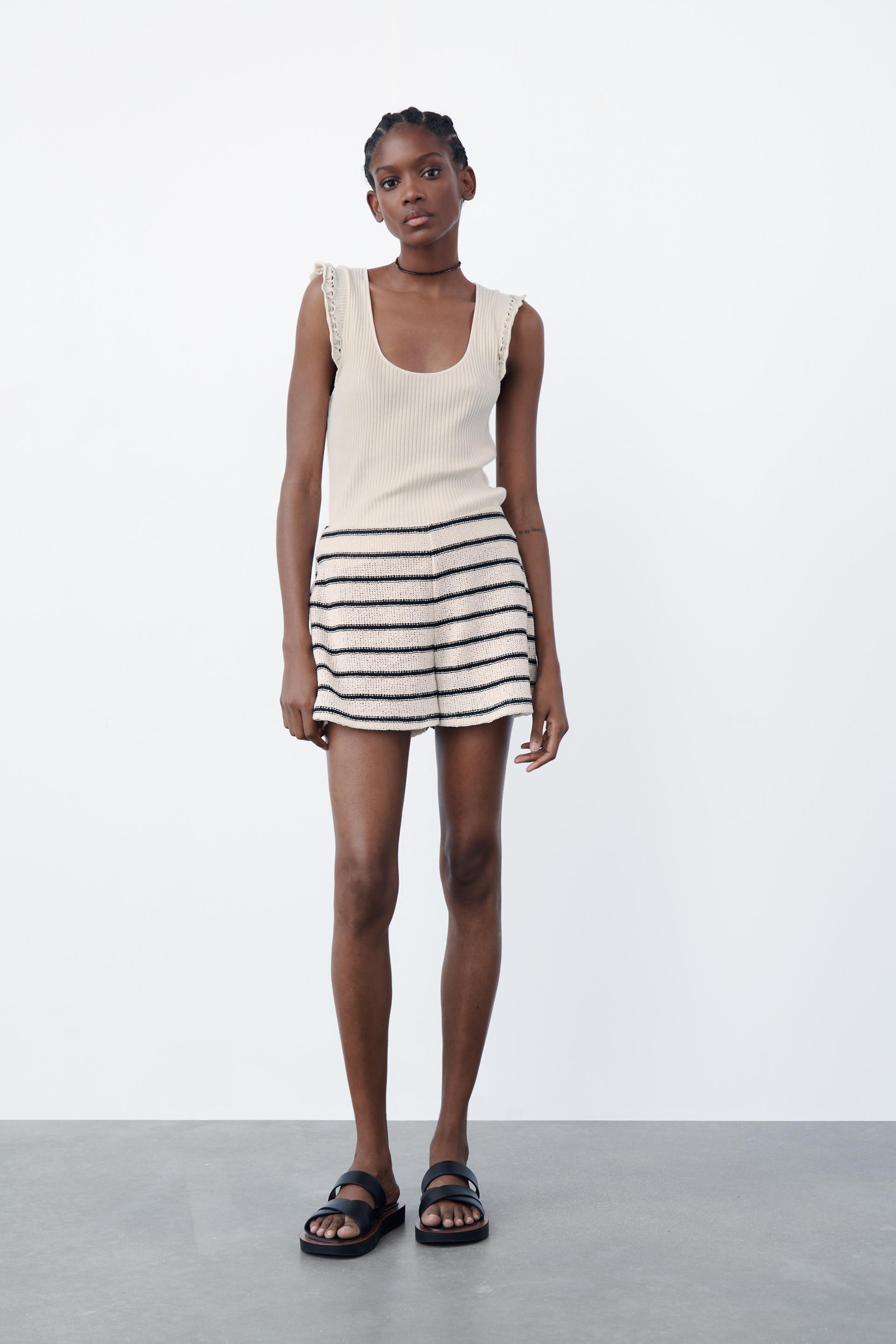 RIBBED T-SHIRT - Oyster White | ZARA 