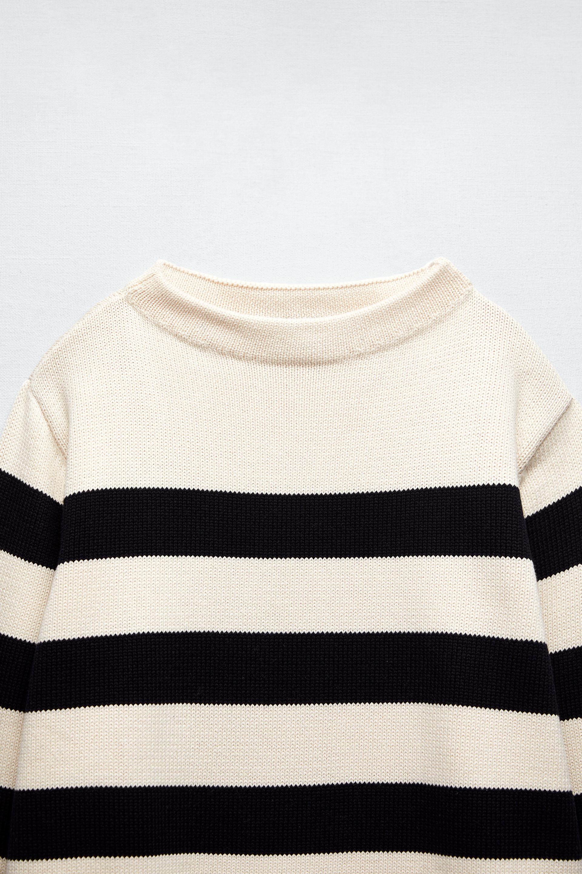 OVERSIZED KNIT SWEATER - Stripes | ZARA 