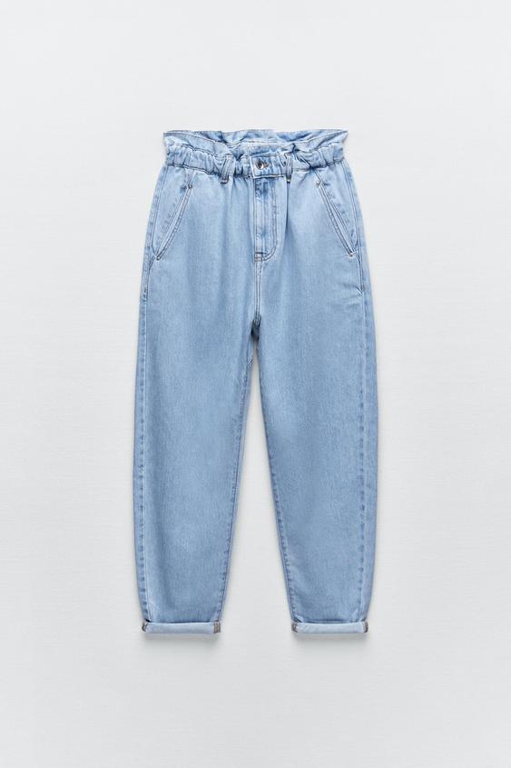 JEANS Z1975 BAGGY PAPERBAG - Azul claro | ZARA España