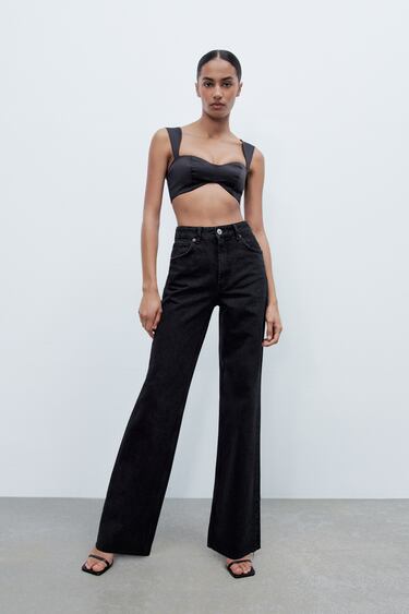 Image 0 of TRF WIDE LEG JEANS from Zara