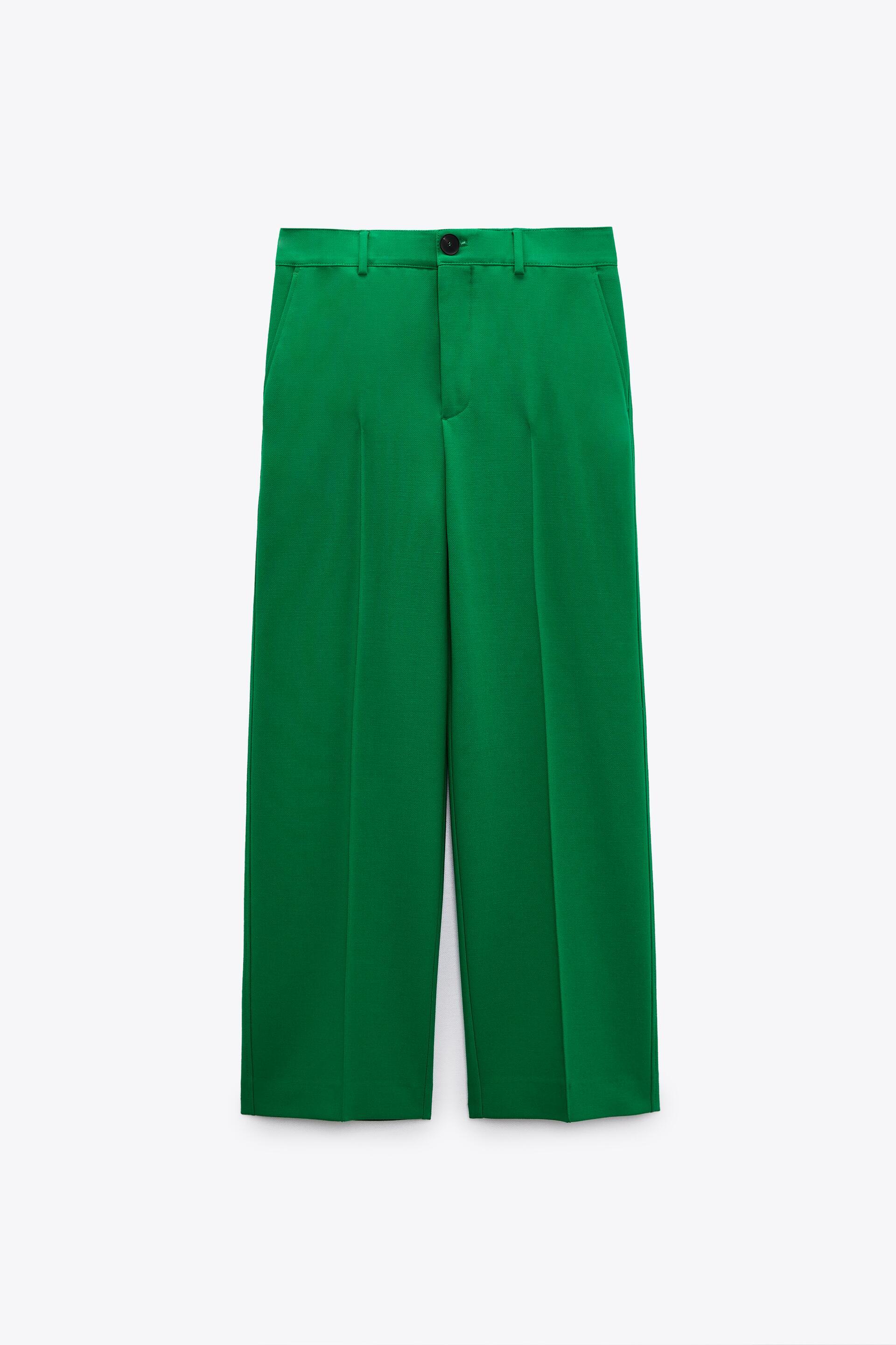 PANTALONI STRAIGHT CROPPED - VERDE | ZARA Italia / Italy