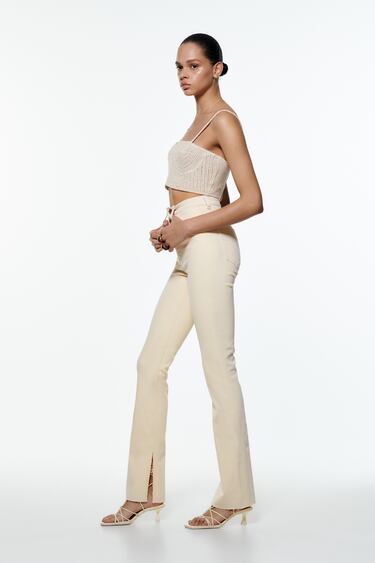 Z1975 HIGH RISE SLIM FLARED JEANS WITH RIPPED DETAILS