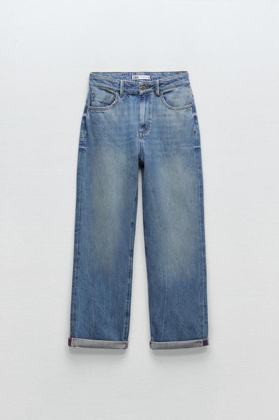 Z1975 SELVEDGE RELAXED-FIT JEANS - Mid-blue | ZARA Australia